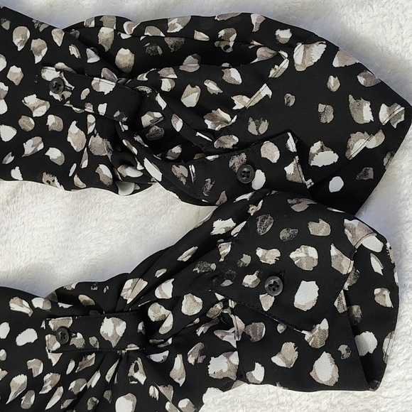 Simply Vera Vera Wang Black and Cream Blouse - Picture 9 of 10